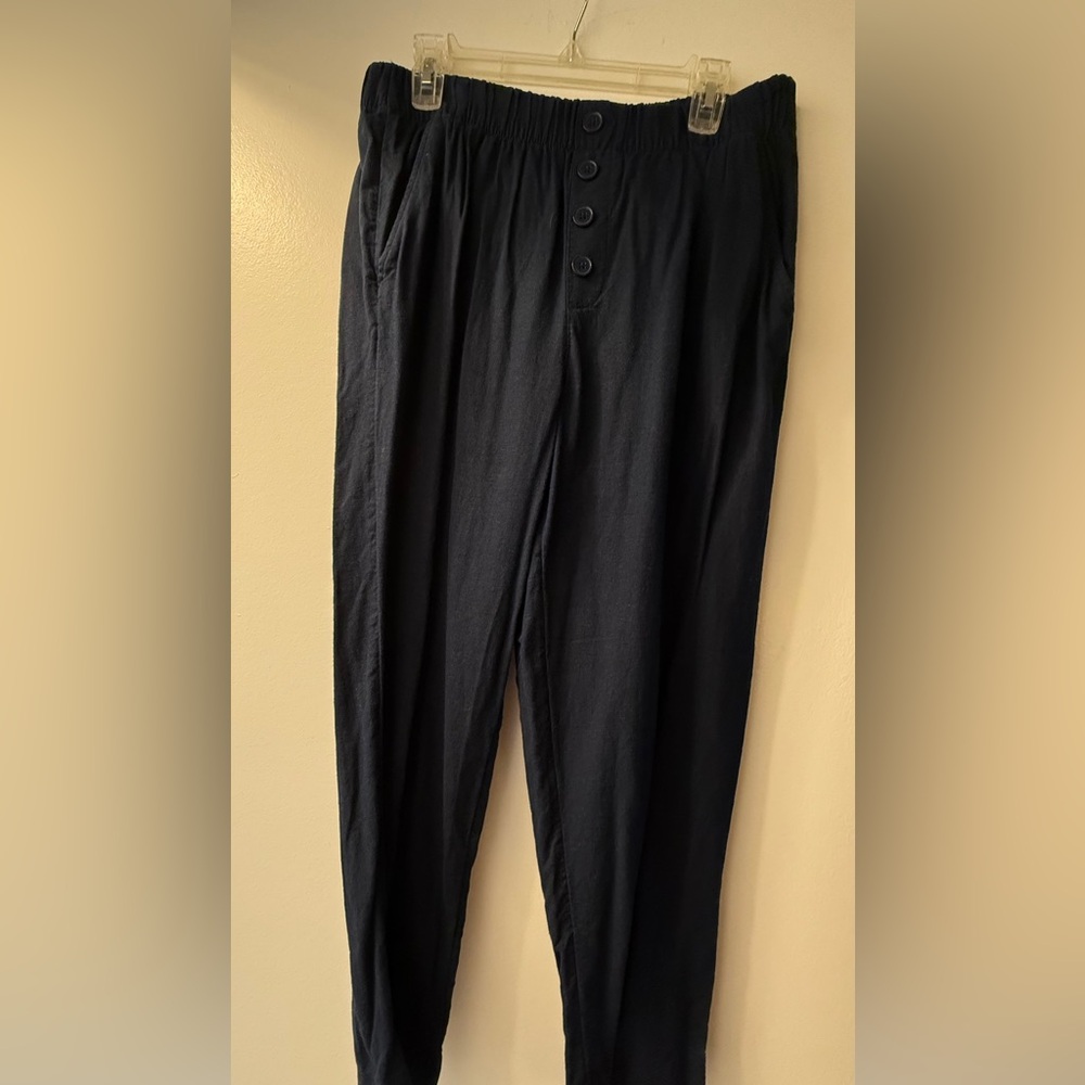 LOFT Outlet blue summer pants with elastic waist